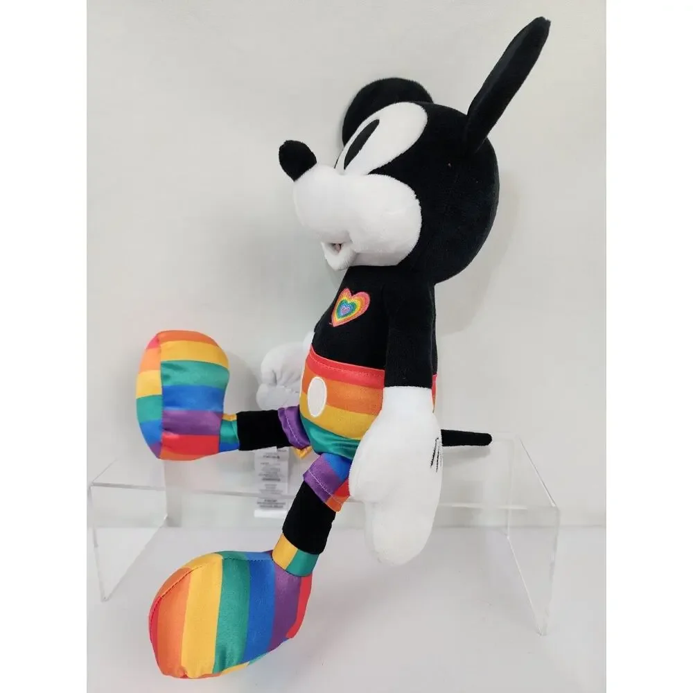 Disney Parks Mickey Mouse Plush 14'' Pride Collection Rainbow Colorful